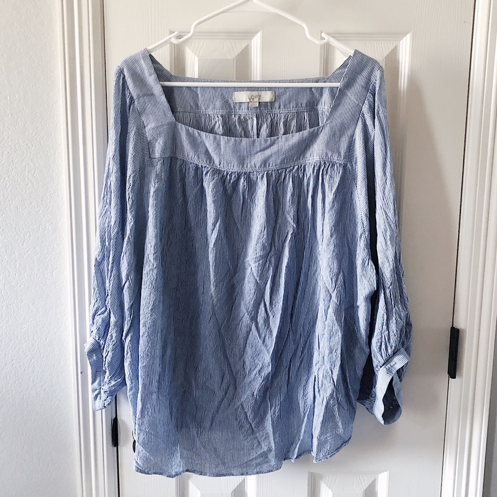 Loft Blue Blouse XL